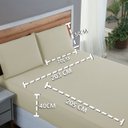 Ver imagem 4 de Kit Roupa de Cama King Size Percal 200 Fios 100% Algodão com Elástico e Fronhas 3 Peças:palha