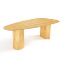 Ver imagem 5 de Mesa de Jantar Orgânica Breeze 2,20 X 1,20m 8 Lugares Lâmina Natural de Madeira Damasco