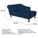 Ver imagem 3 de Diva Recamier Dora 185cm Lado Direito Azul Marinho