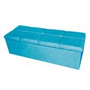 Ver imagem 4 de Kit Cabeceira + Calçadeira Baú Copenhague King Size 195cm Suede - Renascer Decor:Azul Turquesa