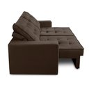 Ver imagem 7 de Sofá Retrátil e Reclinável 3 Lugares 2,10m com Molas Melissa Suede Marrom Rover & Beato