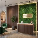 Ver imagem 2 de Conjunto 25 Painéis Plantas Artificiais Premium para Parede Verde Permanente com Efeito Realista 3D