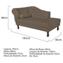 Ver imagem 3 de Diva Recamier Dora 185cm Lado Direito Marrom