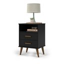 Ver imagem 2 de MESA DE CABECEIRA ITÁLIA PRETO 2 GAVETAS -MOVEIS HUMAGUI