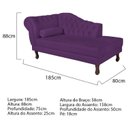 Ver imagem 3 de Diva Recamier Dora 185cm Lado Direito Roxo
