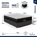 Ver imagem 4 de Cama Box + Colchão de Espuma D45 Ortobom Airtech Ortopillow 150 Casal 138 cm
