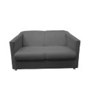 Ver imagem 1 de Namoradeira Decorativa Biane Suede Cinza 2 Lugares Pés Cromado Mz Decor