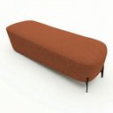 Ver imagem 2 de Puff Recamier Decorativo Orgânico Lavie 140cm Premium Bouclê Terracota - Desk Design