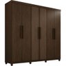 Guarda Roupa 6 Portas 2 Gavetas Portugal Frison Imop Móveis Cacau - 8