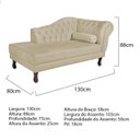 Ver imagem 3 de Diva Recamier Dora 130cm Lado Esquerdo Bege