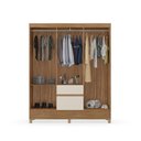 Ver imagem 4 de Guarda Roupa Casal Mística 6 Portas 2 Gavetas MDP Amendola Off White Demóbile