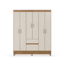 Ver imagem 6 de Guarda Roupa Casal Mística 6 Portas 2 Gavetas MDP Amendola Off White Demóbile
