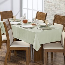 Toalha de Mesa 6 Lugares Térmica Impermeável 1,40 M X 2,00 M Bege - 3