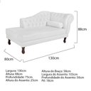 Ver imagem 3 de Diva Recamier Dora 130cm Lado Esquerdo Branco