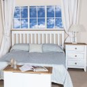 Ver mais imagens de Mesa de Cabeceira com 3 Gavetas Branco