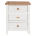 Ver imagem 2 de Mesa de Cabeceira com 3 Gavetas Branco