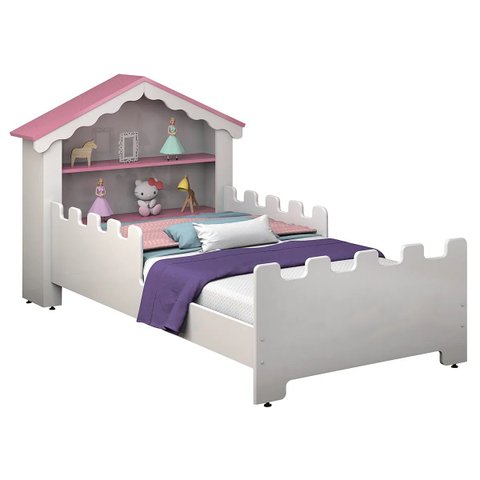 Cama Infantil Princesa Mini Cama Magia Branco/rosa