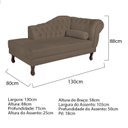 Ver imagem 3 de Diva Recamier Dora 130cm Lado Esquerdo Marrom