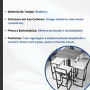 Ver imagem 3 de Conjunto Mesa Alta Bar Bistrô Quadrada Imbuia 4 Banquetas Confort Industrial Black Don Castro Decor