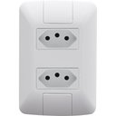 Ver imagem 1 de Kit 4 Conjunto 4x2 2 Tomadas 2p+t Tramontina Aria 10a 250v Branco