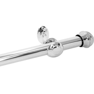 Varão Cortina Simples 2 Metros 28mm Prata