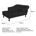 Ver imagem 3 de Diva Recamier Dora 130cm Lado Esquerdo Preto