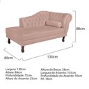 Ver imagem 3 de Diva Recamier Dora 130cm Lado Esquerdo Rosa Rosê