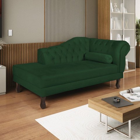 Diva Recamier Dora 130cm Lado Esquerdo Verde