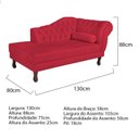 Ver imagem 3 de Diva Recamier Dora 130cm Lado Esquerdo Vermelho