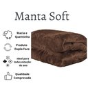 Ver imagem 3 de Cobertor Casal Manta Microfibra Lisa Soft Veludo 2,20mx1.80m:Marrom