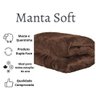 Cobertor Casal Manta Microfibra Lisa Soft Veludo 2,20mx1.80m:Marrom - 3