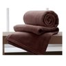 Cobertor Casal Manta Microfibra Lisa Soft Veludo 2,20mx1.80m:Marrom - 1