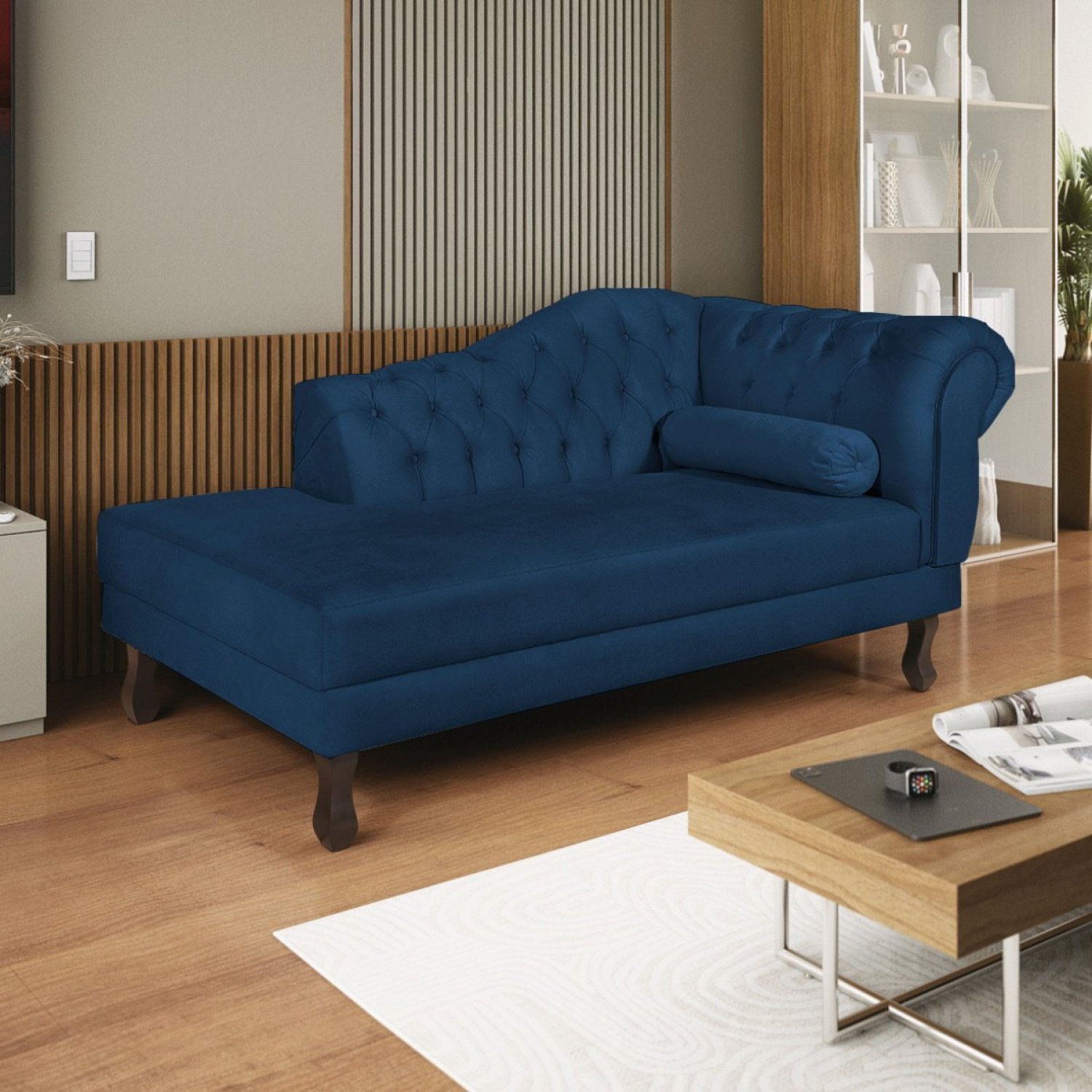 Diva Recamier Dora 140cm Lado Esquerdo Suede - 1