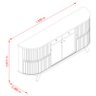 Aparador para Sala Buffet Ambiente Mônaco e Cristaleira Moss Calacata Off White – Madetec - 2