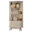 Ver imagem 5 de Aparador para Sala Buffet Ambiente Mônaco e Cristaleira Moss Calacata Off White – Madetec