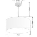 Ver imagem 2 de Lustre Pendente Cilíndrico Vivare Md-4100 Cúpula em Tecido 50x25cm - Café - Bivolt
