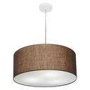 Ver imagem 1 de Lustre Pendente Cilíndrico Vivare Md-4100 Cúpula em Tecido 50x25cm - Café - Bivolt