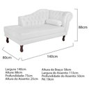 Ver imagem 3 de Diva Recamier Dora 140cm Lado Esquerdo Branco