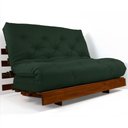 Ver imagem 7 de Sofá Cama Casal Futon Tokio D33 Madeira Maciça Cor Imbuia - Verde Militar