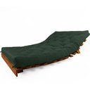 Ver imagem 6 de Sofá Cama Casal Futon Tokio D33 Madeira Maciça Cor Imbuia - Verde Militar