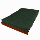 Ver imagem 3 de Sofá Cama Casal Futon Tokio D33 Madeira Maciça Cor Imbuia - Verde Militar