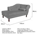 Ver imagem 3 de Diva Recamier Dora 140cm Lado Esquerdo Cinza