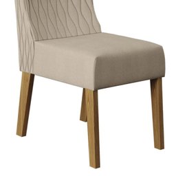 Conjunto 04 Cadeiras Estofadas Amélia - Suede Nude - 2