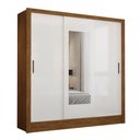 Ver imagem 3 de Guarda-roupa Vero 3 Portas 3 Gavetas com Espelho Cinamomo/branco - Pnr Móveis