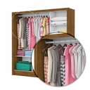 Ver imagem 6 de Guarda-roupa Vero 3 Portas 3 Gavetas com Espelho Cinamomo/branco - Pnr Móveis