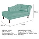Ver imagem 3 de Diva Recamier Dora 160cm Lado Esquerdo Azul Tiffany