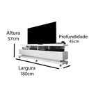 Ver imagem 5 de Rack Vivare 1.8 com 3 Gavetas - Off White com Nature - Germai