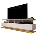 Ver imagem 4 de Rack Vivare 1.8 com 3 Gavetas - Off White com Nature - Germai