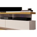 Ver imagem 3 de Rack Vivare 1.8 com 3 Gavetas - Off White com Nature - Germai