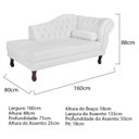 Ver imagem 3 de Diva Recamier Dora 160cm Lado Esquerdo Branco